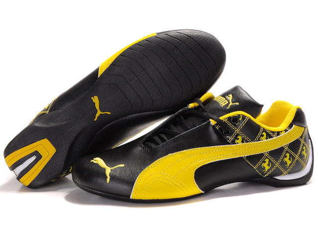 black yellow puma shoes